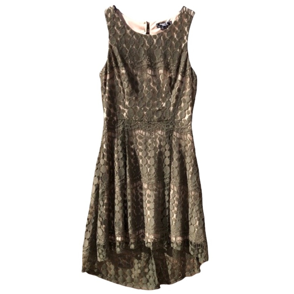 Sequin Hearts | Green Lace Dress